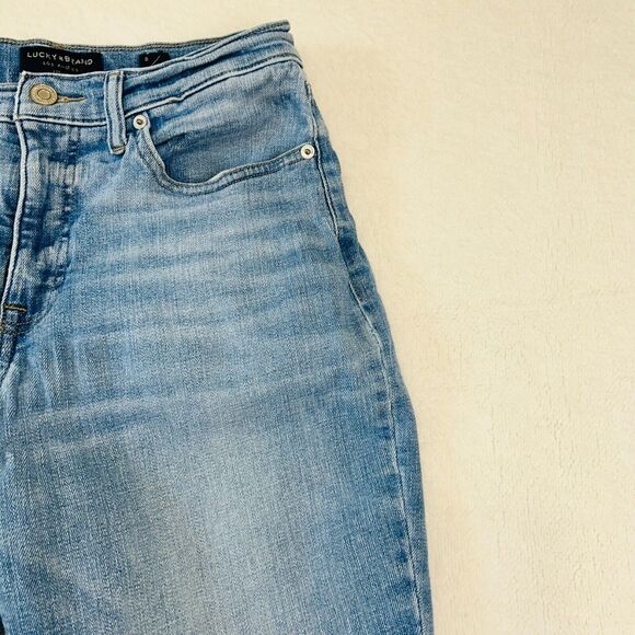 Lucky Brand Straight Ankle Crop Jeans 8/29 Mid Rise Dark Wash Denim - Picture 3 of 16